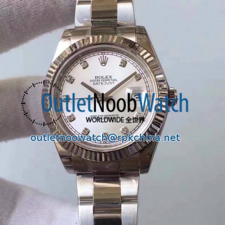 Replica Rolex Datejust II 116334 2018 41MM EW Stainless Steel Rhodium Dial Swiss 3136