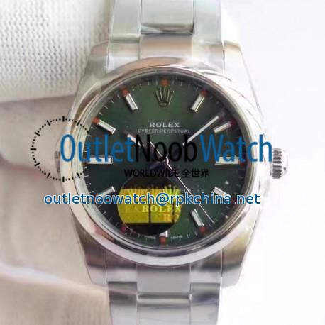 Replica Rolex Oyster Perpetual 39 114300 2018 UB Stainless Steel Green Dial Swiss 2836-2