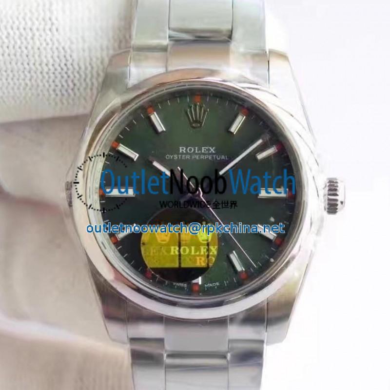 Replica Rolex Oyster Perpetual 39 114300 2018 UB Stainless Steel Green Dial Swiss 2836-2