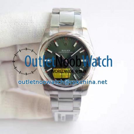 Replica Rolex Oyster Perpetual 34 114300 2018 UB Stainless Steel Green Dial Swiss 2836-2