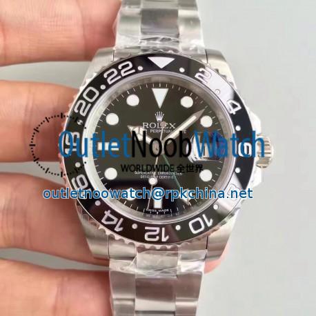 Replica Rolex GMT-Master II 116710LN V7 Stainless Steel Black Dial Swiss 2836-2