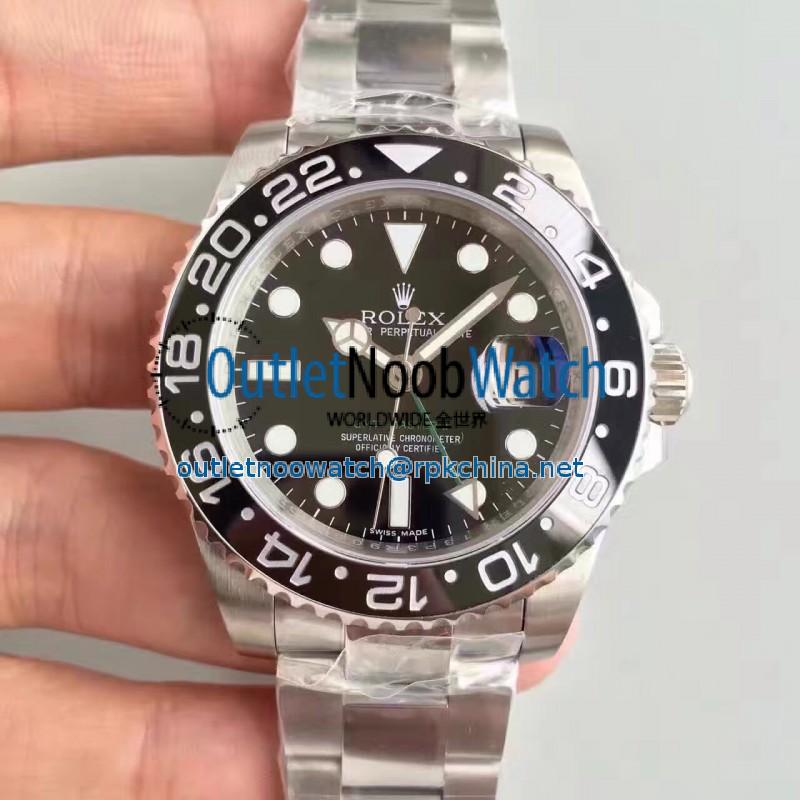 Replica Rolex GMT-Master II 116710LN V7 Stainless Steel Black Dial Swiss 2836-2