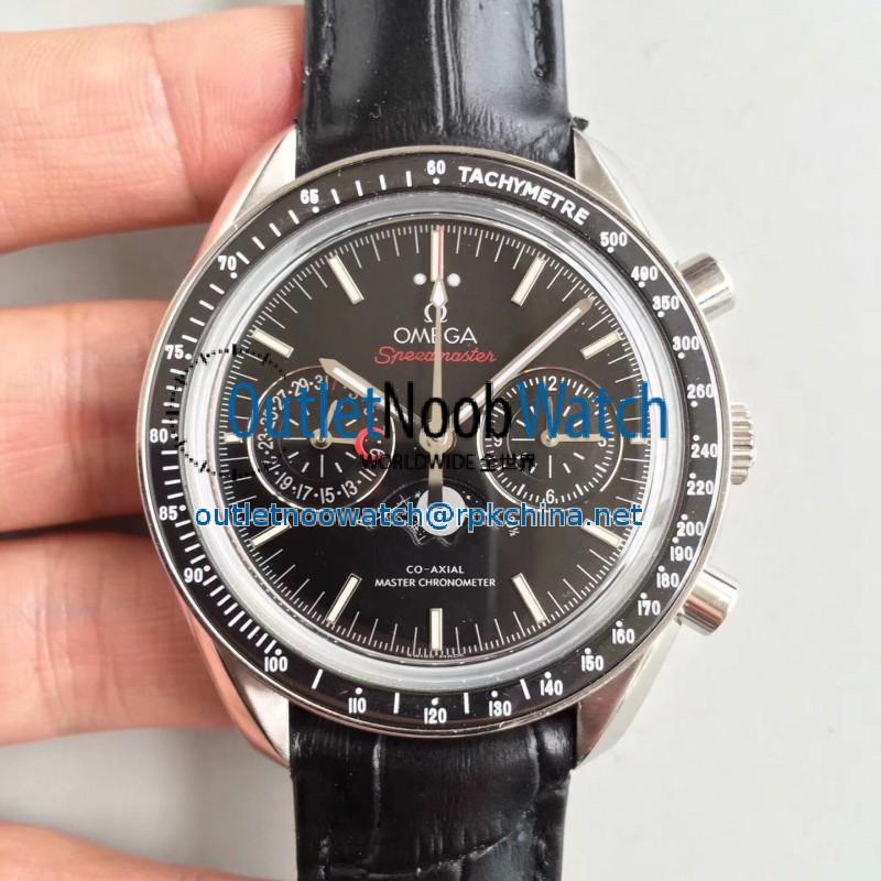 Replica Omega Speedmaster Moonwatch Moonphase Chronograph 304.33.44.52.01.001 BF Stainless Steel Black Dial Swiss 9300