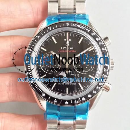 Replica Omega Speedmaster Moonwatch Moonphase Chronograph 304.30.44.52.01.001 BF Stainless Steel Black Dial Swiss 9300