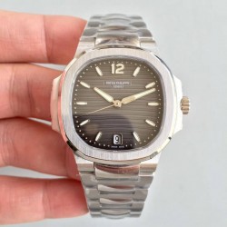 Replica Patek Philippe Nautilus Ladies 7118/1A-011 PF Stainless Steel Anthracite Dial Swiss 324 S C