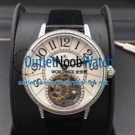 Replica Jaeger-LeCoultre Rendez-Vous Tourbillon 3413408 N Stainless Steel & Diamonds Mother Of Pearl Dial Swiss Tourbillon