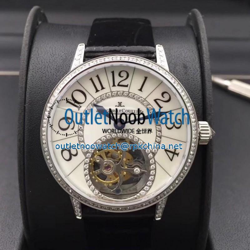 Replica Jaeger-LeCoultre Rendez-Vous Tourbillon 3413408 N Stainless Steel & Diamonds Mother Of Pearl Dial Swiss Tourbillon