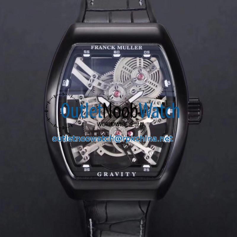 Replica Franck Muller Vanguard Gravity Skeleton V 45 T GRAVITY CS SQT N PVD Skeleton Dial M9015