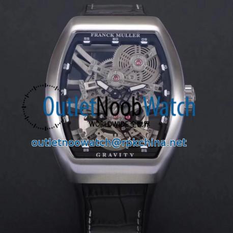 Replica Franck Muller Vanguard Gravity Skeleton V 45 T GRAVITY CS SQT N Stainless Steel Skeleton Dial M9015