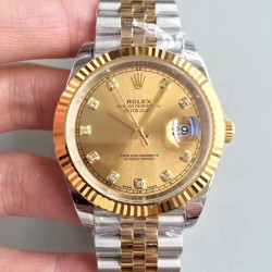 Replica Rolex Datejust II 116333 41MM EW Stainless Steel & Yellow Gold Champagne Dial Swiss 3235