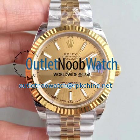 Replica Rolex Datejust II 116333 41MM EW Stainless Steel & Yellow Gold Champagne Dial Swiss 3235