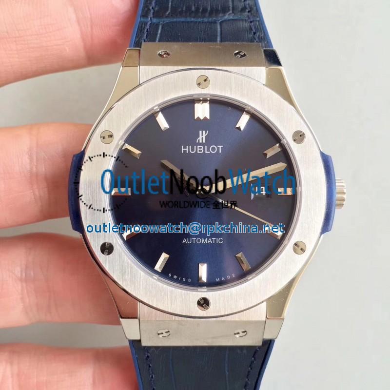 Replica Hublot Classic Fusion Titanium Blue 511.NX.7170.LR SR Titanium Blue Dial Swiss HUB1112