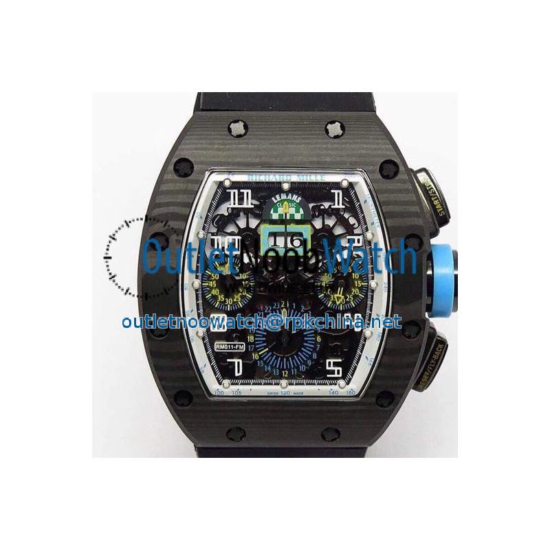 Replica Richard Mille RM011-FM Felipe Massa Chronograph Forged Carbon Blue Dial swiss 7750