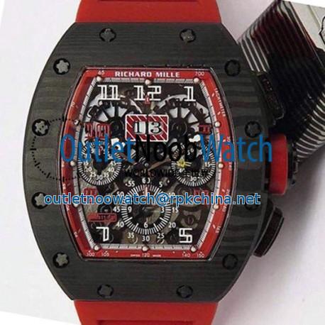 Replica Richard Mille RM011-FM Felipe Massa Chronograph Forged Carbon Red Dial Swiss 7750