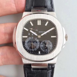 Replica Patek Philippe Nautilus Moonphase 5712G-001 N Stainless Steel Black Dial Swiss 240 PS IRM C LU