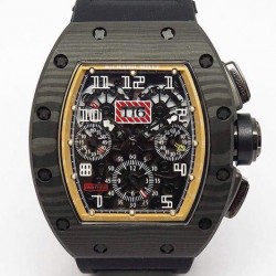 Replica Richard Mille RM011-FM Felipe Massa Chronograph Forged Carbon Yellow Dial Swiss 7750