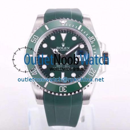 Replica Rolex Submariner Date 116610LV OR Stainless Steel Green Dial Swiss 2836-2