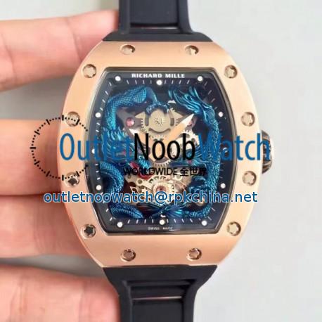 Replica Richard Mille RM57-01 Jackie Chan Rose Gold Blue Dial M9015