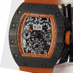 Replica Richard Mille RM011-FM Felipe Massa Chronograph Forged Carbon Orange Dial Swiss 7750