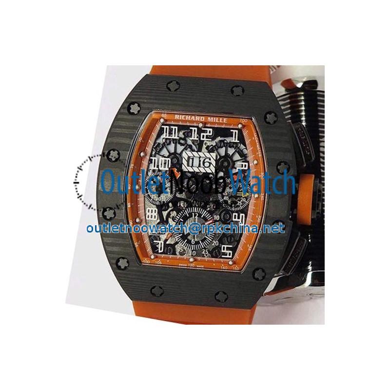 Replica Richard Mille RM011-FM Felipe Massa Chronograph Forged Carbon Orange Dial Swiss 7750