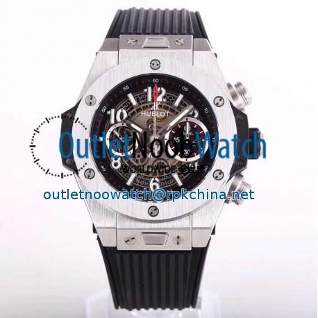 Replica Hublot Big Bang Unico Magic Sapphire 411.JX.1170.RX N Stainless Steel Skeleton Dial Swiss HUB1242