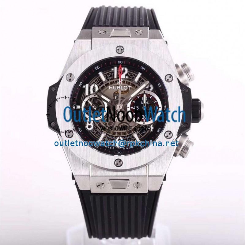 Replica Hublot Big Bang Unico Magic Sapphire 411.JX.1170.RX N Stainless Steel Skeleton Dial Swiss HUB1242