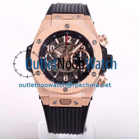 Replica Hublot Big Bang Unico King Gold 411.OX.1180.RX N Rose Gold Skeleton Dial Swiss HUB1242