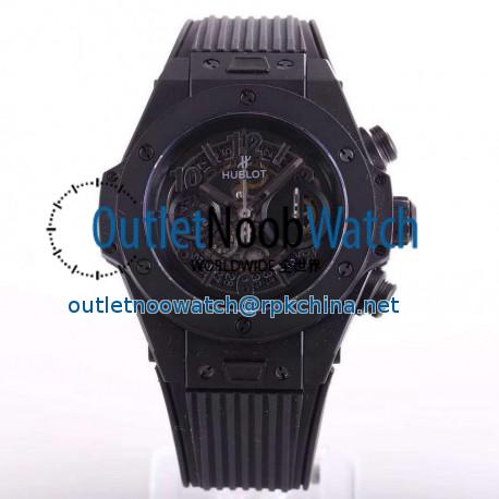 Replica Hublot Big Bang Unico All Black Sapphire 411.JB.4901.RT N Ceramic Skeleton Dial Swiss HUB1242