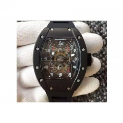 Replica Richard Mille RM022 Aerodyne Dual Time Zone PVD Skeleton Dial M9015