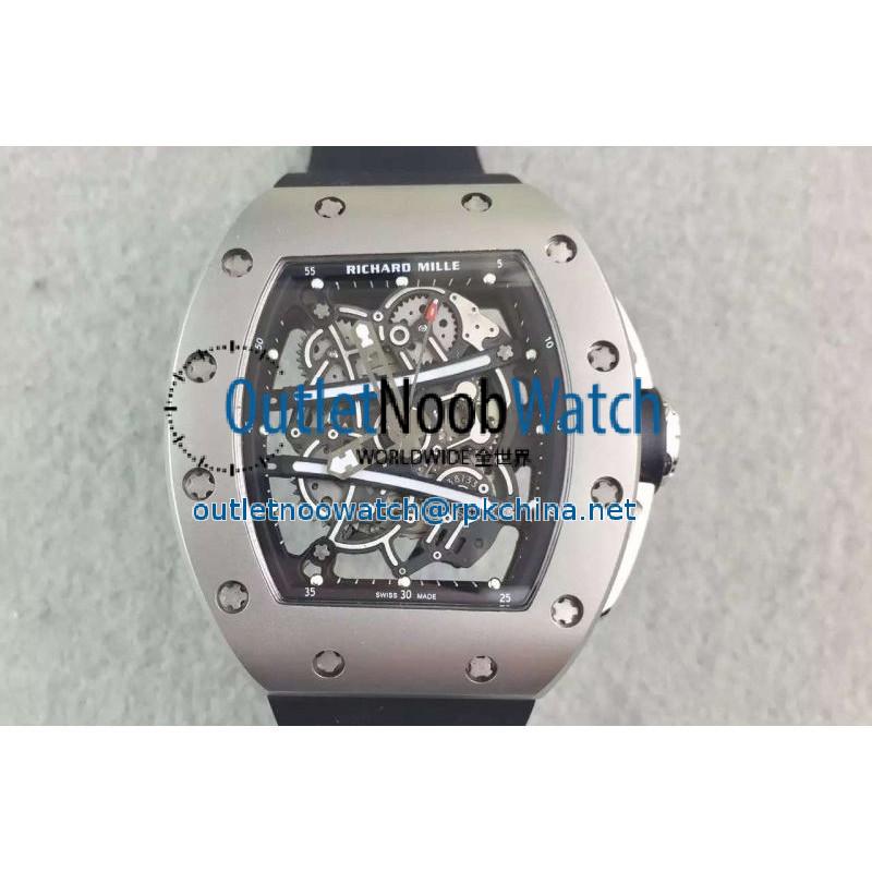 Replica Richard Mille RM61 Titanium Black Skeleton Dial M9015