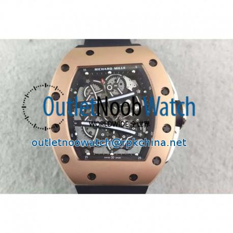 Replica Richard Mille RM61 Rose Gold Skeleton Dial M9015