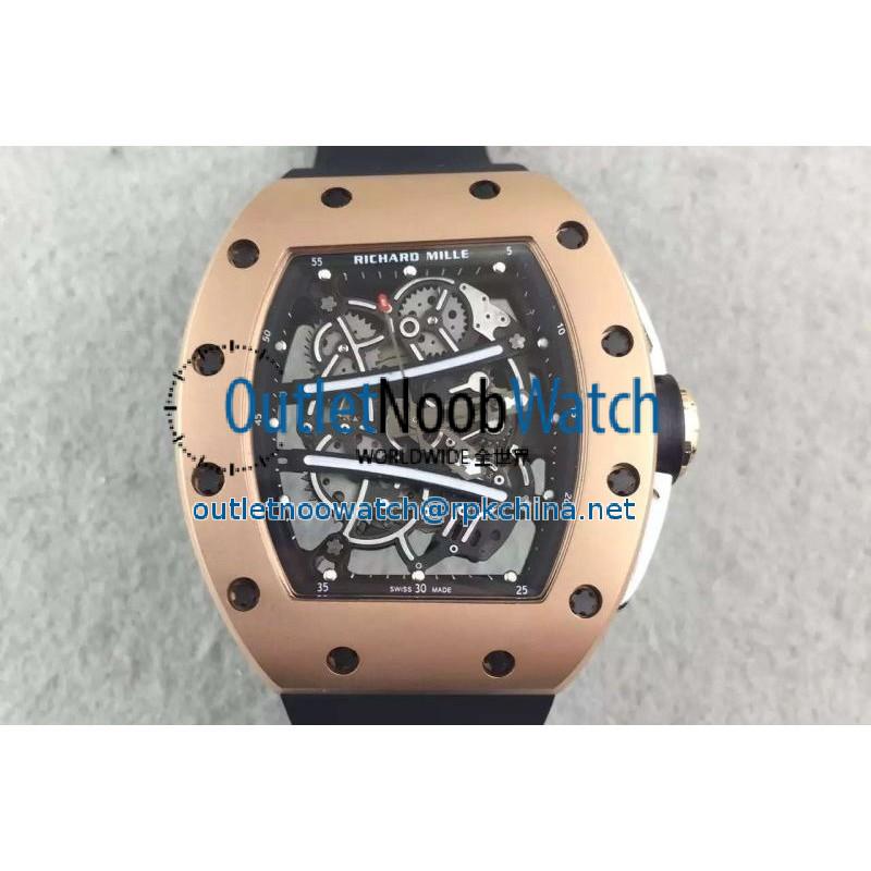 Replica Richard Mille RM61 Rose Gold Skeleton Dial M9015