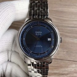 Replica Omega De Ville Prestige Co-Axial 39.5MM 424.10.40.20.03.002 GP Stainless Steel Blue Dial Swiss 2824-2