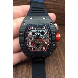 Replica Richard Mille RM011-FM Felipe Massa Chronograph Forged Carbon Red Dial Swiss 7750