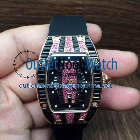 Replica Richard Mille RM007 Lady Rose Gold Pink Diamonds Dial M6T51