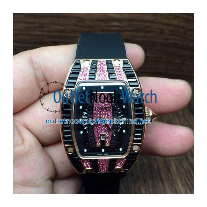 Replica Richard Mille RM007 Lady Rose Gold Pink Diamonds Dial M6T51