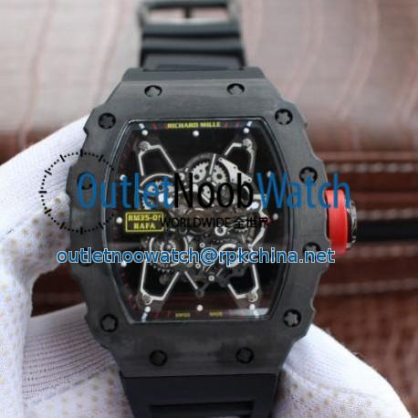 Replica Richard Mille RM035-01 Rafa Forged Carbon Black Dial M9015