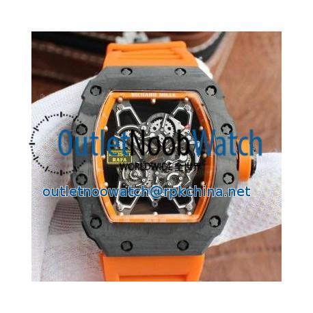 Replica Richard Mille RM035-01 Rafa Forged Carbon Orange Dial M9015