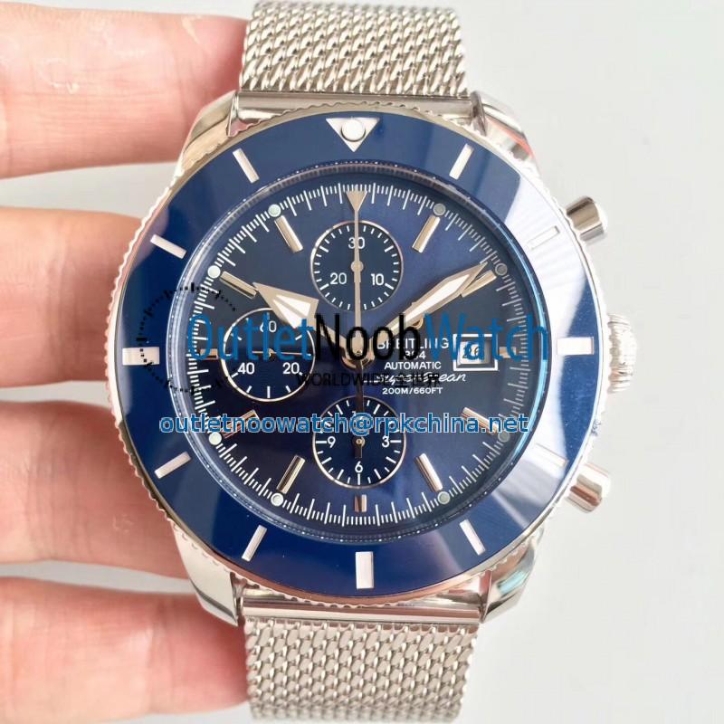 Replica Breitling Superocean Heritage II Chronograph 46 A1332024/C817/152A N Stainless Steel Blue Dial Swiss 7750