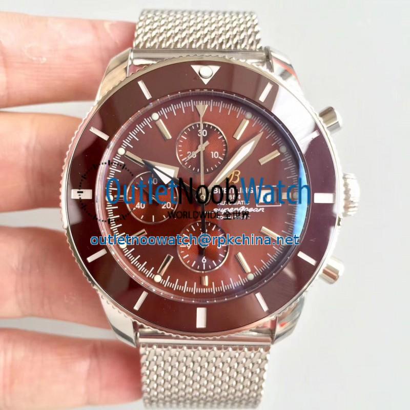 Replica Breitling Superocean Heritage II Chronograph 46 A1331233/Q616/152A N Stainless Steel Chocolate Dial Swiss 7750