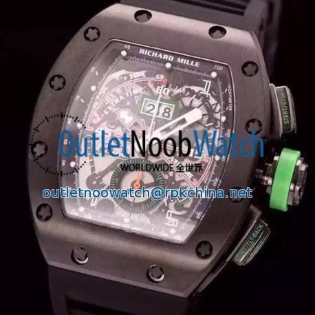 Replica Richard Mille RM011-01 R Mancini Chronograph Forged Carbon Black Dial Swiss 7750