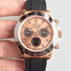 Replica Rolex Daytona Cosmograph 116515LN AR Rose Gold Rose Gold Dial Swiss 4130 Run 6@SEC