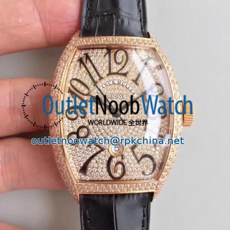 Replica Franck Muller 8880 SC DT FM Rose Gold & Diamonds Diamond Dial M8215