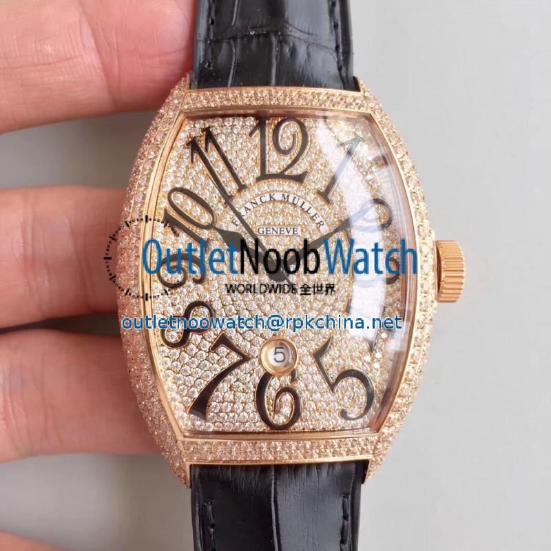 Replica Franck Muller 8880 SC DT FM Rose Gold & Diamonds Diamond Dial M8215