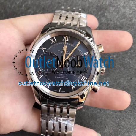 Replica Omega De Ville Co-Axial Chronograph 42MM 431.10.42.51.03.001 OM Stainless Steel Blue Dial Swiss 9300