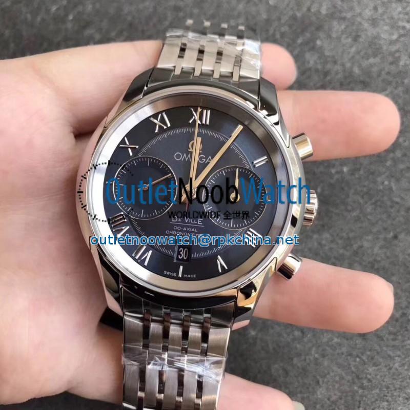 Replica Omega De Ville Co-Axial Chronograph 42MM 431.10.42.51.03.001 OM Stainless Steel Blue Dial Swiss 9300