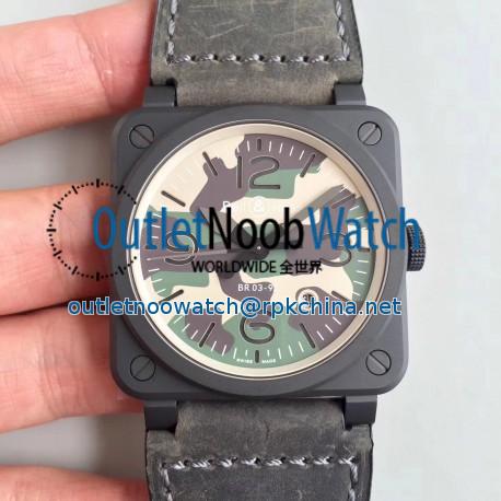 Replica Bell & Ross BR 03-92 Black Camo BR PVD Grey Safari Dial M9015