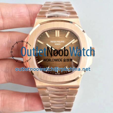 Replica Patek Philippe Nautilus 5711/1R-001 PF Rose Gold Chocolate Dial Swiss 324SC