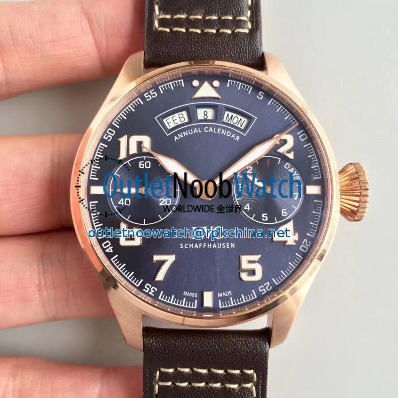 Replica IWC Big Pilot Annual Calendar Edition 150 Years IW502708 N Rose Gold Blue Dial Swiss 52850