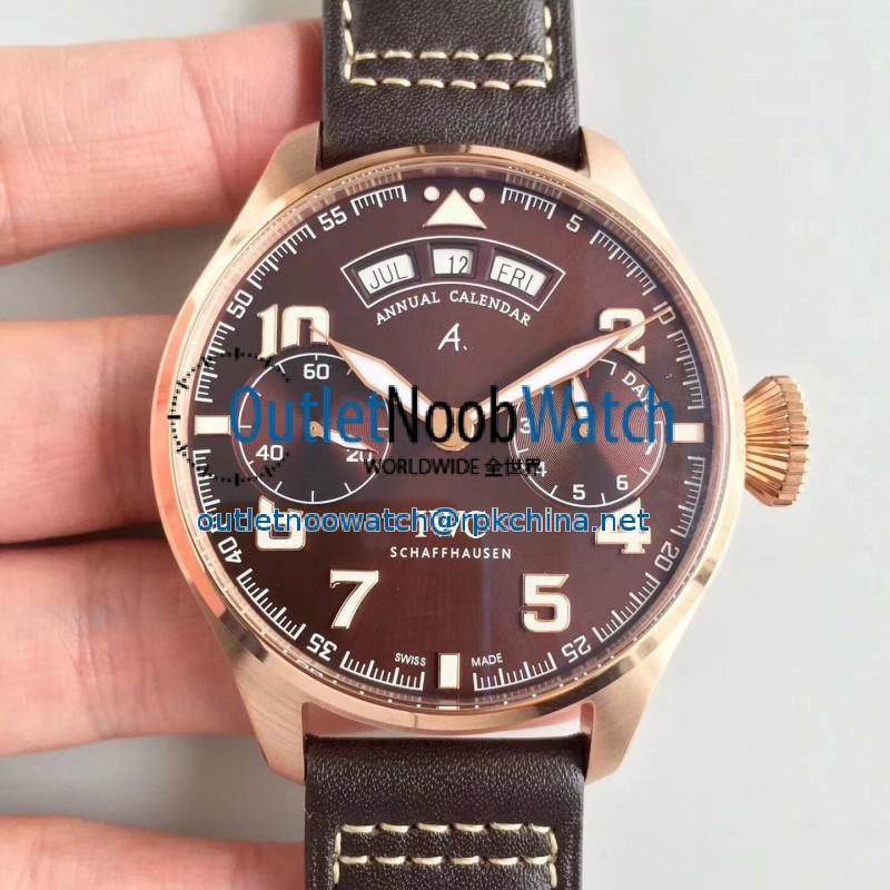 Replica IWC Big Pilot Annual Calendar Edition 150 Years IW502708 N Rose Gold Chocolate Dial Swiss 52850